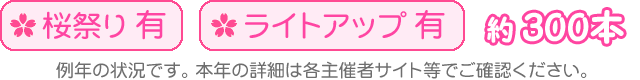 桜祭り有・ライトアップ有