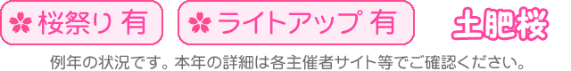 桜祭り有・ライトアップ有・土肥桜
